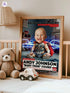 Custom Baby News Superhero Poster – Personalized Wall Art